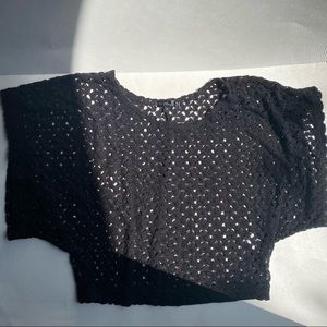 Have black crochet top